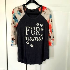 Fur mama baseball tee